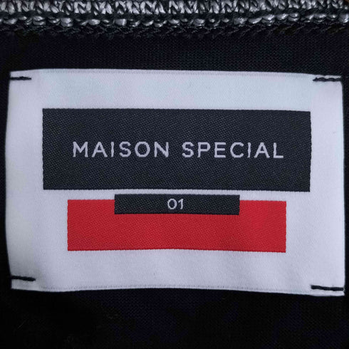 メゾンスペシャル MAISON SPECIAL 25SS Prime-Over Collar Knit Combination Crew Neck T-shirt プライムオーバーカラーニットコンビネーションクルーネックTシャツ メンズ JPN:1