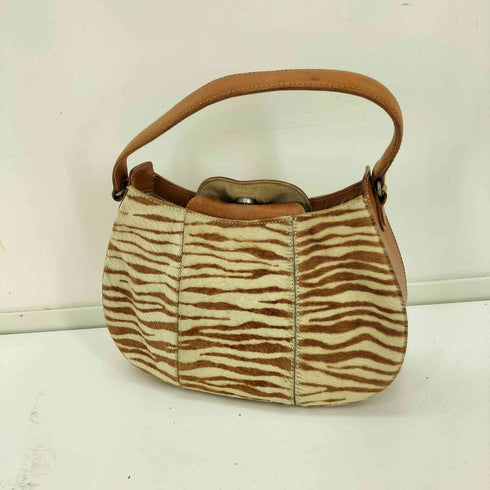cotone ゼブラ ハラコ レザー ワンショルダー バッグ レディース