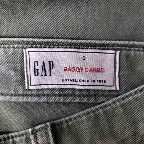 ギャップ Gap 24AW 後染め バギーカーゴパンツ レディース JPN:0