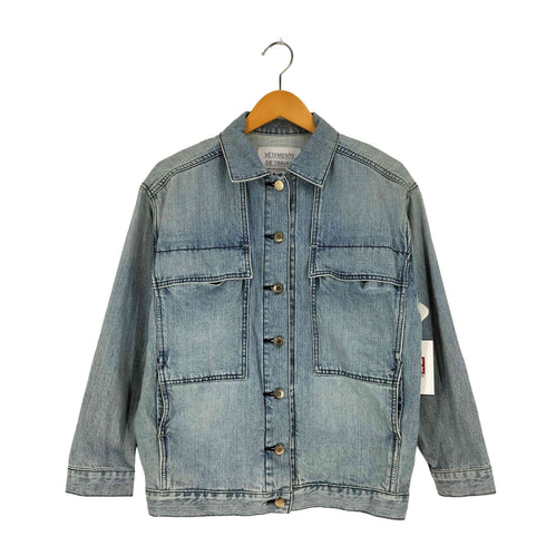 ヴェトモンドゥトラバイユ VETEMENTS DE TRAVAIL ウォッシュドデニムジャケット レディース 40