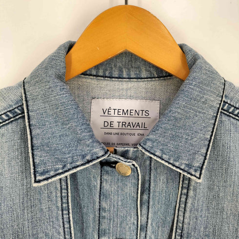 ヴェトモンドゥトラバイユ VETEMENTS DE TRAVAIL ウォッシュドデニムジャケット レディース 40