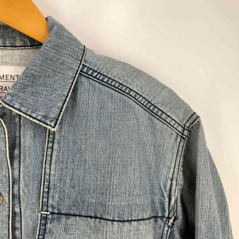 ヴェトモンドゥトラバイユ VETEMENTS DE TRAVAIL ウォッシュドデニムジャケット レディース 40