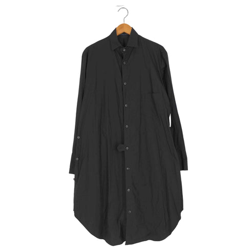 レギュレーションヨウジヤマモト REGULATION Yohji Yamamoto 11AW LONG DRESS SHIRT アシンメトリードレスロングシャツ メンズ JPN:3