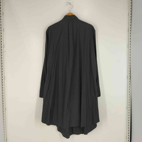 レギュレーションヨウジヤマモト REGULATION Yohji Yamamoto 11AW LONG DRESS SHIRT アシンメトリードレスロングシャツ メンズ JPN:3