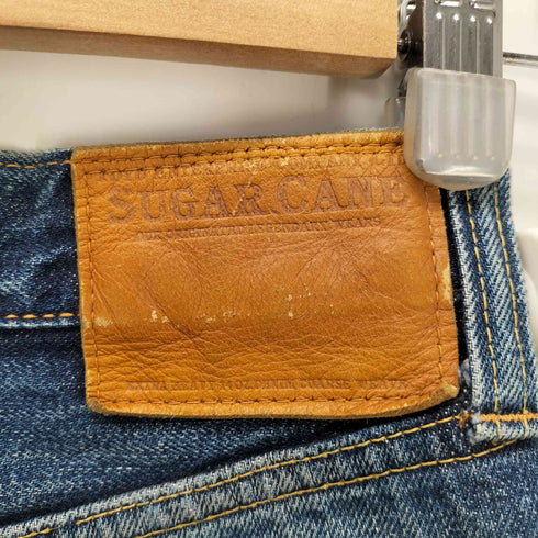 シュガーケーン SUGAR CANE CANES ダメージ ペイント ボタンフライ 5ポケット ストレート デニム パンツ 赤耳 濃絹 メンズ
