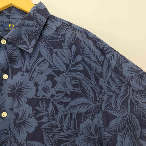 ポロラルフローレン POLO RALPH LAUREN SLIM FIT 花柄 コットン アロハシャツ メンズ import:XL
