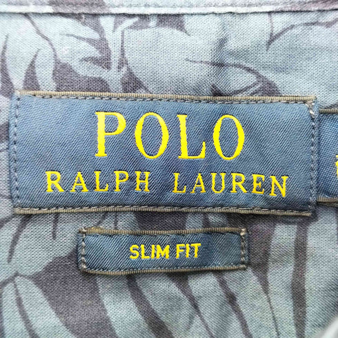 ポロラルフローレン POLO RALPH LAUREN SLIM FIT 花柄 コットン アロハシャツ メンズ import:XL