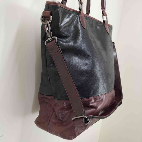 ミッシェルクラン MICHEL KLEIN バイカラー 2way レザーショルダーバッグ レディース