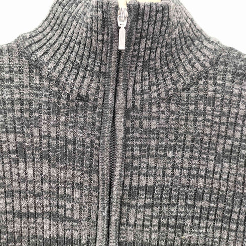 モッシモ MOSSIMO 総柄 アクリル ジップアップ ドライバーズ ニット セーター メンズ JPN:M