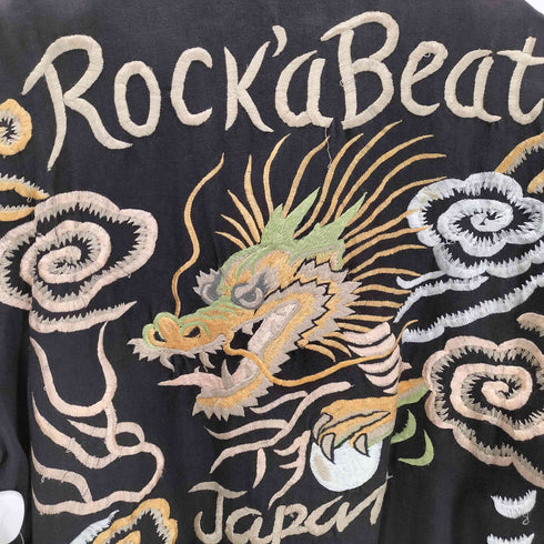 クリームソーダ CREAM SODA PINK DRAGON Rock a Beat リバーシブル FDOジップ 龍 ドラゴン リバーシブル スーベニア ジャケット メンズ