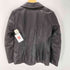 GREEN HILLS COLLEZIONI VERA PELLE 裏地グラデーションチェック ステッチ 3B レザー ジャケット レディース 40