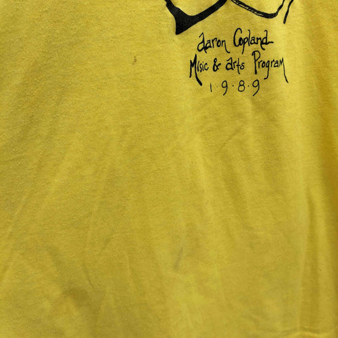 1989 袖裾シングル フロントプリントクルーネックTシャツ メンズ