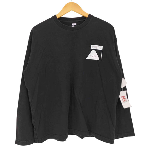 ポーラー POLER コットン ロゴプリントクルーネック 長袖 Tシャツ メンズ import:M