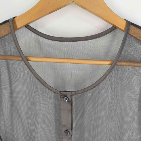 ディニテコリエ Dignite Collier シアー ノースリーブブラウス レディース