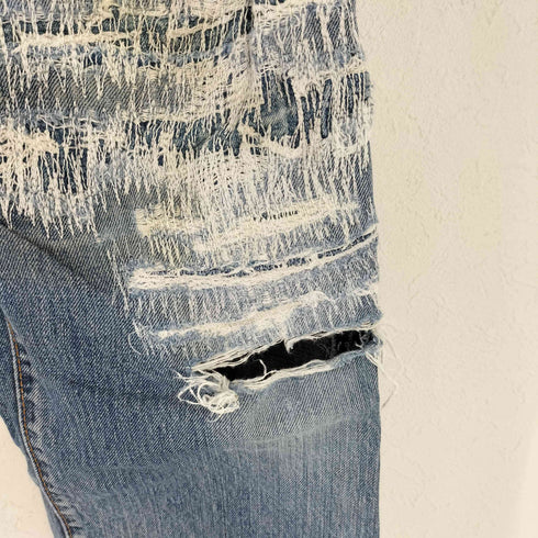 リーバイス Levis 70s 505 66前期 ボタン裏5 42TALON リペアカスタム クラッシュ デニムパンツ メンズ