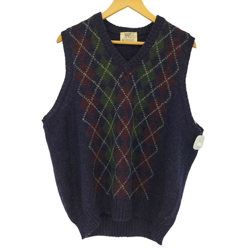 LORD JEFF Vネックアーガイルニット メンズ import:XL