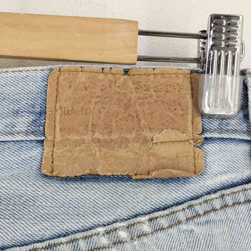 リーバイス Levis 70s 501 66後期 ボタン裏6 平行ステッチ 黒カンヌキ リペアカスタム クラッシュ ボタンフライデニムパンツ メンズ