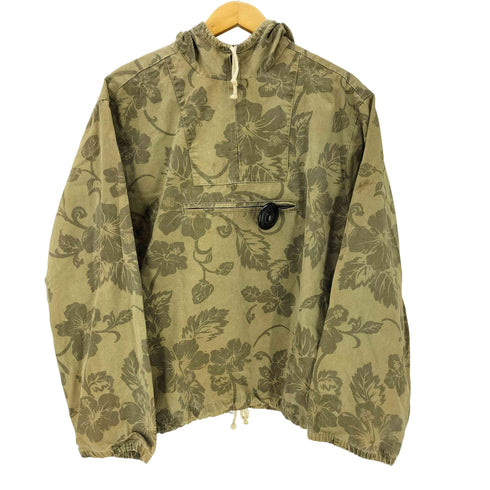オールドネイビー OLD NAVY 90-00S ハイビスカス 花柄 ハーフジップ アノラック パーカー ジャケット メンズ import:S