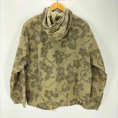 オールドネイビー OLD NAVY 90-00S ハイビスカス 花柄 ハーフジップ アノラック パーカー ジャケット メンズ import:S