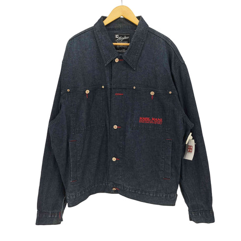 カールカナイ Karl Kani 90S 香港製 KANI JEANS ロゴ刺繍 カバーオール デニムジャケット メンズ import:L