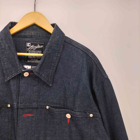 カールカナイ Karl Kani 90S 香港製 KANI JEANS ロゴ刺繍 カバーオール デニムジャケット メンズ import:L