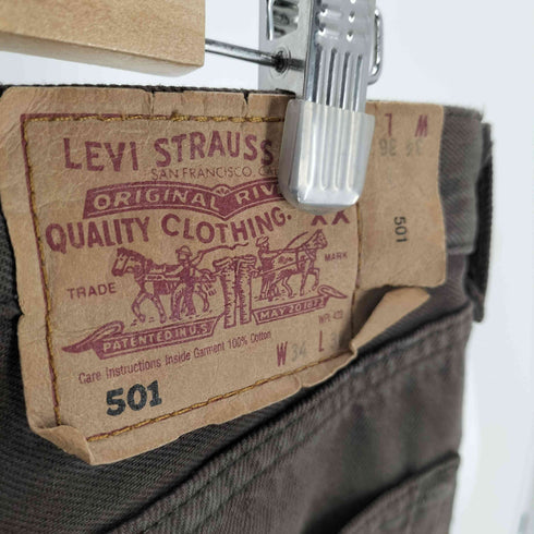 リーバイス Levis 90S 501 スペイン製 ユーロリーバイス ボタン裏 295 刻印 先染め 5ポケット ボタンフライ デニム パンツ 1997年製 メンズ W:34 L:36