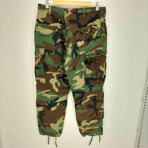 ユーエスアーミー U.S. ARMY 80S 米軍 WOODLAND CAMOUFLAGE ウッドランドカモ 迷彩 サイドアジャスター ドローコード トラウザーズ カーゴパンツ 1985年製 メンズ M