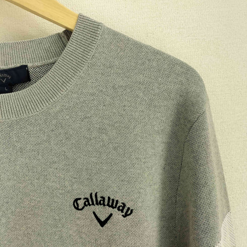 キャロウェイ Callaway ロゴジャカードクルーネックニット メンズ JPN:L