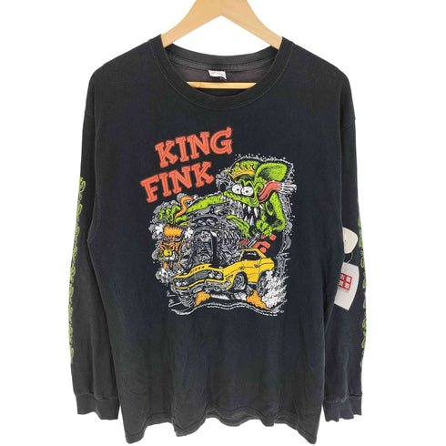 00S キャラクター 両面 袖 プリント L/S クルーネック Tシャツ コピーライト 2003年 メンズ