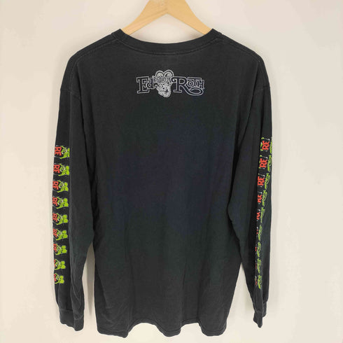 00S キャラクター 両面 袖 プリント L/S クルーネック Tシャツ コピーライト 2003年 メンズ