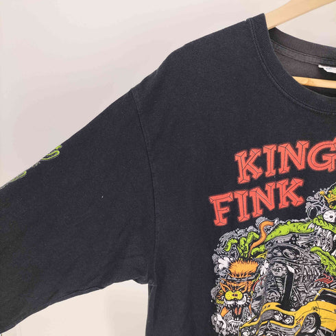 00S キャラクター 両面 袖 プリント L/S クルーネック Tシャツ コピーライト 2003年 メンズ