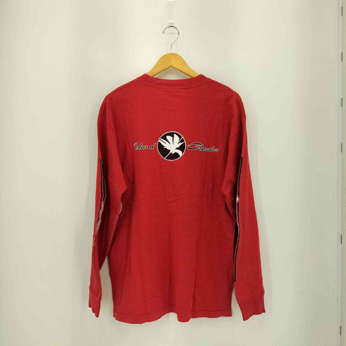 Classic Island ロゴ両面プリント クルーネック 長袖Tシャツ カットソー Y2K メンズ L