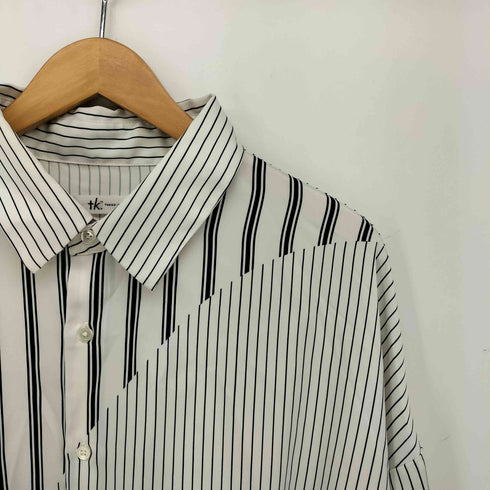 ティーケータケオキクチ tk. TAKEO KIKUCHI 23AW トロンプルイユストライプビッグシャツ メンズ JPN:M