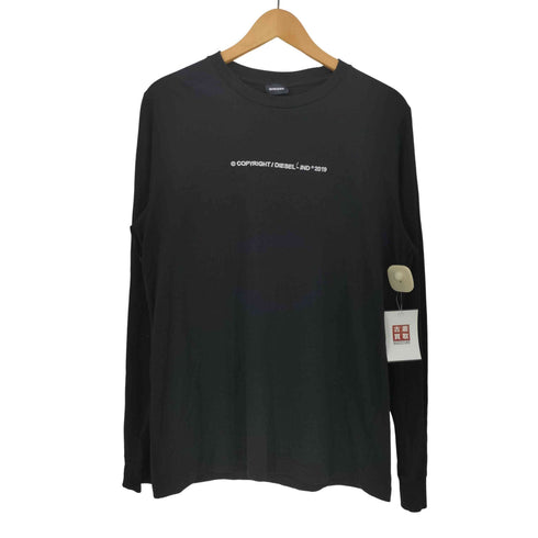ディーゼル DIESEL COPYRIGHT DEBEL -ID 2019 クルーネック 長袖 Tシャツ メンズ import:M