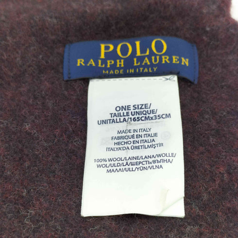 ポロラルフローレン POLO RALPH LAUREN イタリア製 ポニー刺繍 ウール100 マフラー メンズ