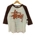 ステューシー Stussy 00s ワールドツアー 両面 グラフィックプリントラグランTシャツ 七分袖 メンズ import:S