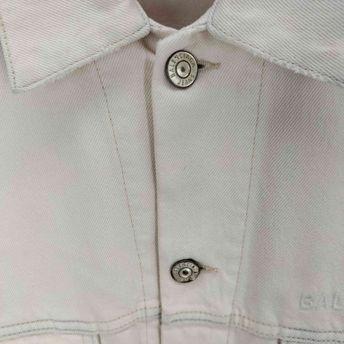 バレンシアガ BALENCIAGA 22SS Logo Denim Jacket ダメージ加工 デニムジャケット メンズ M