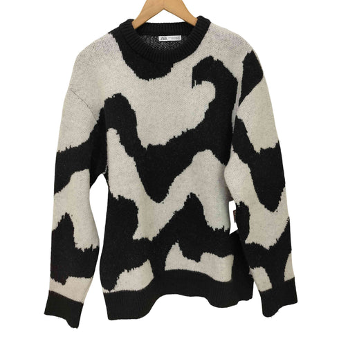 ザラ ZARA ABSTRACT JACQUARD SWEATER メンズ import:M