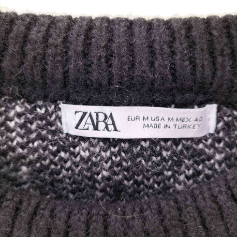 ザラ ZARA ABSTRACT JACQUARD SWEATER メンズ import:M
