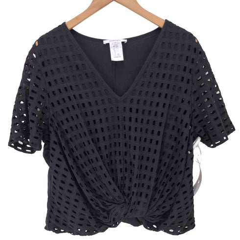 カルヴェン CARVEN Vネック メッシュカットソー レディース JPN:L