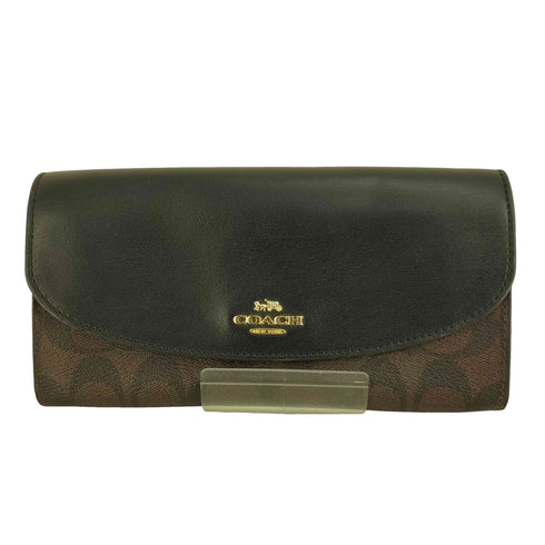 コーチ COACH シグネチャー レザー フラップ 長財布 レディース