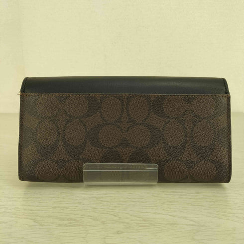 コーチ COACH シグネチャー レザー フラップ 長財布 レディース