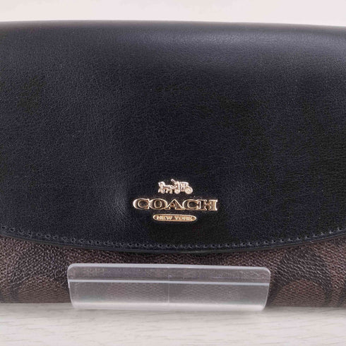 コーチ COACH シグネチャー レザー フラップ 長財布 レディース