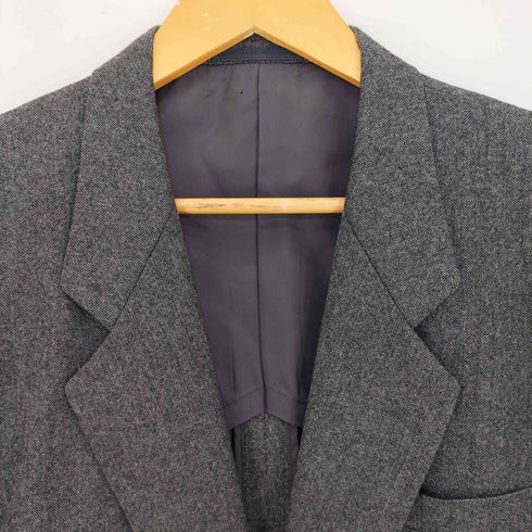 コムデギャルソンオム COMME des GARCONS HOMME 1981aw-1983aw デカオム 本人期 archive パワーショルダー ウールギャバ 2Bテーラードジャケット メンズ M
