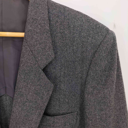 コムデギャルソンオム COMME des GARCONS HOMME 1981aw-1983aw デカオム 本人期 archive パワーショルダー ウールギャバ 2Bテーラードジャケット メンズ M