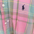ラルフローレン RALPH LAUREN 90S BIG SHIRT マドラス チェック ボタンダウン L/S ビッグ シャツ メンズ import:M