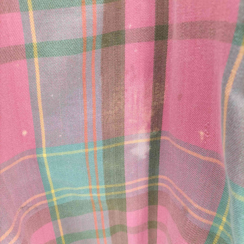 ラルフローレン RALPH LAUREN 90S BIG SHIRT マドラス チェック ボタンダウン L/S ビッグ シャツ メンズ import:M