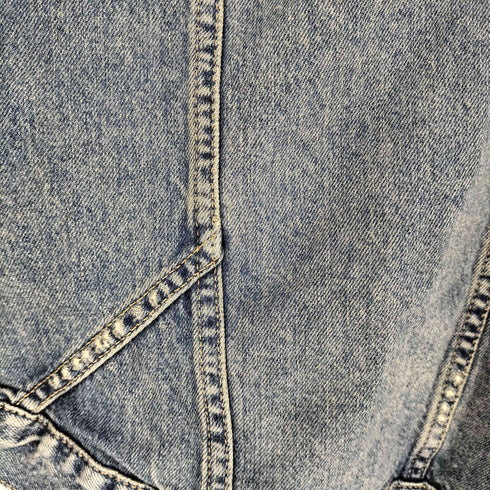 ザラ ZARA THE DECONSTRUCTED DENIM CAPE レディース import:M