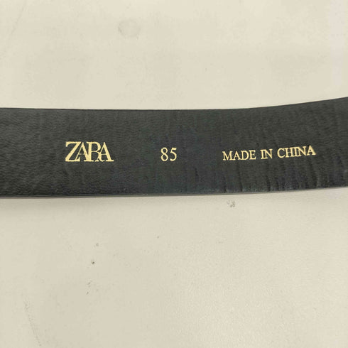 ザラ ZARA ダブルバックル フェイクレザーベルト レディース 85