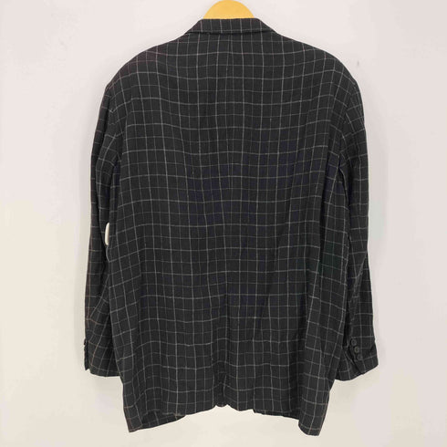 コムデギャルソンオム COMME des GARCONS HOMME 80-90s archive 金文字タグ 基盤格子 背抜き パワーショルダー 2B サマーテーラードジャケット メンズ JPN:M